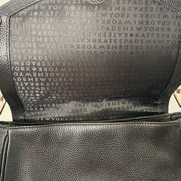 Kate Spade Shoulder Crossbody Black Pebbled Leather Bag - Picture 10 of 13